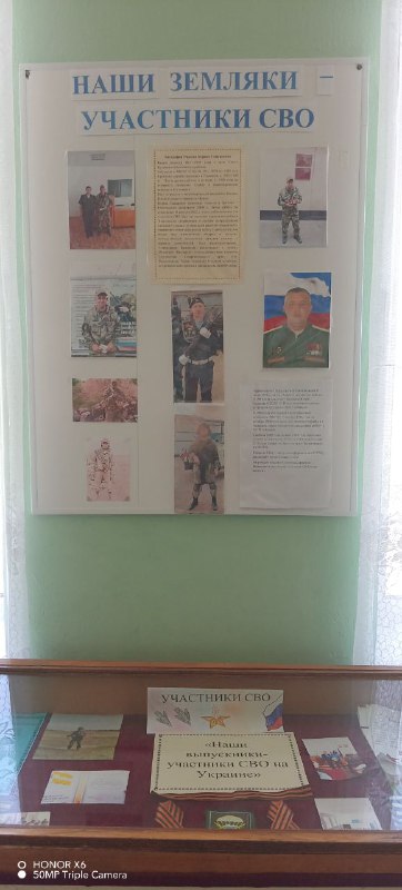 Уголок в музее участникам СВО.
